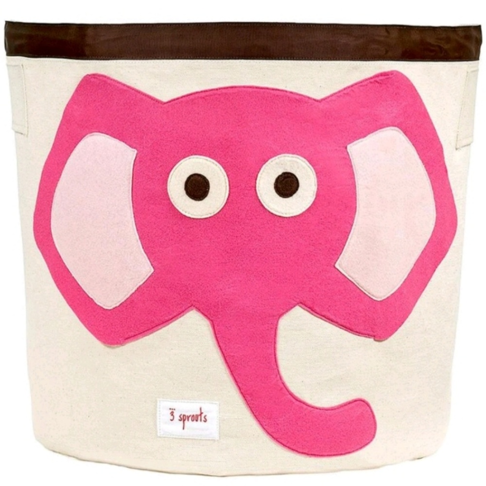 3 Sprouts Pink Elephant Storage Bin Extra Large